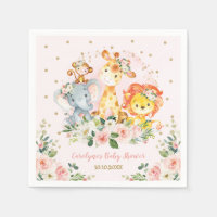 Girl Jungle Baby Shower Wild Animals Birthday