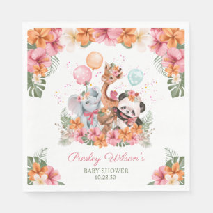 Girl Jungle Safari Napkin