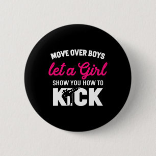 Girl Karate Funny Daughter Kick Boxer Gift 6 Cm Round Badge