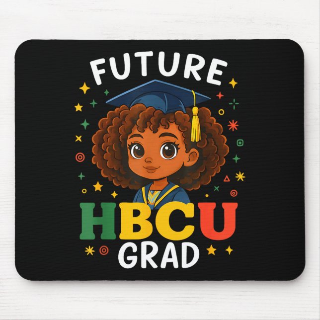 Girl Kids Future Hbcu Grad History Black Mouse Pad (Front)