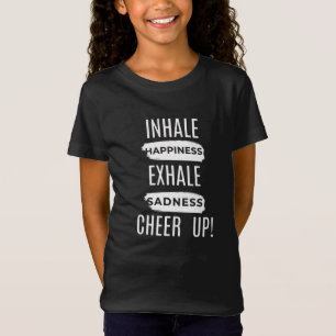 GIRL KIDS INHALE AND EXHALE CHEER UP JERSEY TEE