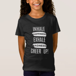 GIRL KIDS INHALE AND EXHALE CHEER UP JERSEY TEE