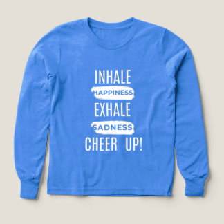GIRL KIDS INHALE AND EXHALE CHEER UP LONG SLEEVE