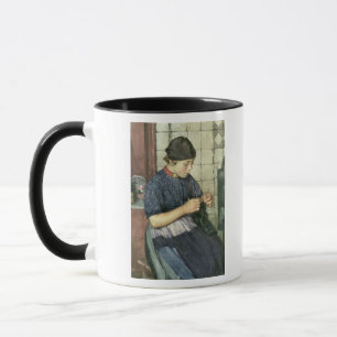 Girl Knitting Mug
