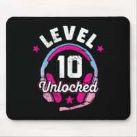 Girl Level 10 Unlocked Video Game 10th Birthday Gi