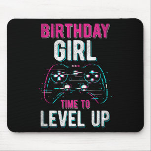 Girl Level Up Video Game Birthday Party Gift Girls Mouse Pad