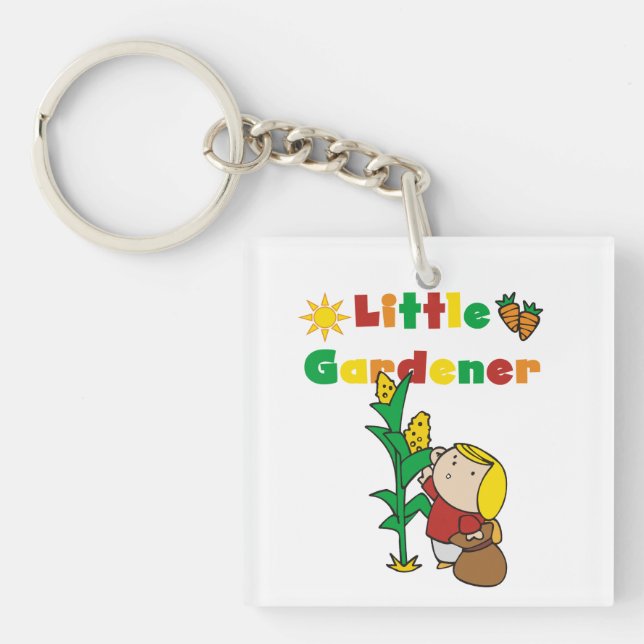 Girl Little Gardener Key Ring (Front)