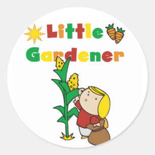 Girl Little Gardener T-shirts and Gifts Classic Round Sticker