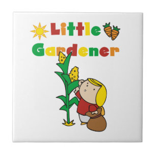 Girl Little Gardener Tile