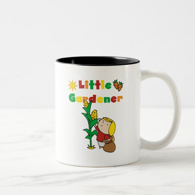 Girl Little Gardener Tshirts and Gifts Two-Tone Coffee Mug (Right)