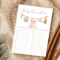 Girl Locally Grown Baby Name Race Game