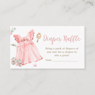 Girl Locally Grown Baby Shower Diaper Raffle Enclosure Card