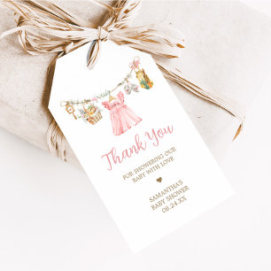 Girl Locally Grown Baby Shower Favour Tags