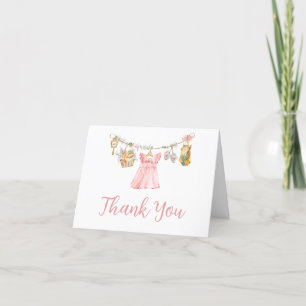 Girl Locally Grown Baby Shower Thank You Card