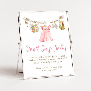 Girl Locally Grown Don't Say Baby Sign