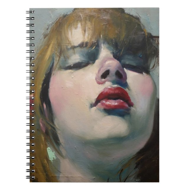 Girl Looking Down (by Malcolm T. Liepke) Notebook (Front)