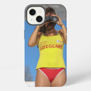 "Girl Looking Through Telescope Phone Case