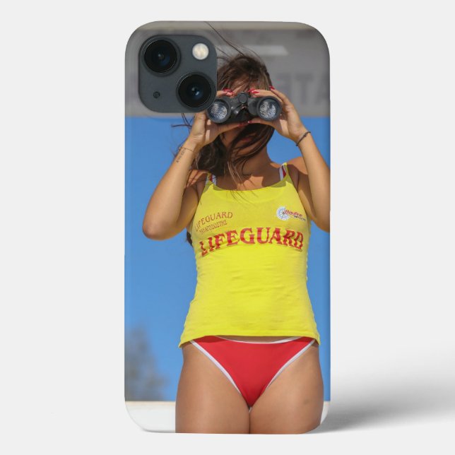 "Girl Looking Through Telescope Phone Case  (Back)