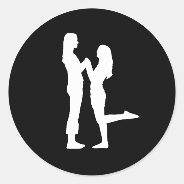Girl Love - Classic Round Sticker (Front)