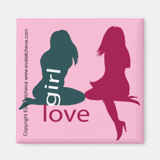 'Girl Love' Designer Fridge Manget Magnet