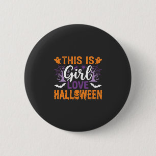 Girl Love Halloween Ghost Design_1 6 Cm Round Badge