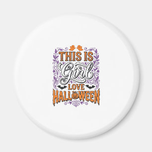 Girl Love Halloween Vintage Cute Spooky Shirt Desi Magnet