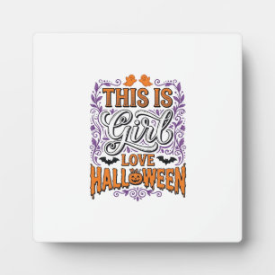 Girl Love Halloween Vintage Cute Spooky Shirt Desi Plaque