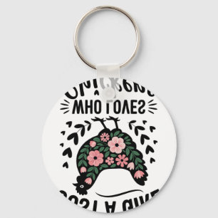 Girl Loves Chicken Keeper Hen Poultry  Key Ring
