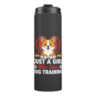 Girl Loves Dog Training Corgi Thermal Tumbler