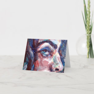 Girl Loves Me Blues Thank You Card