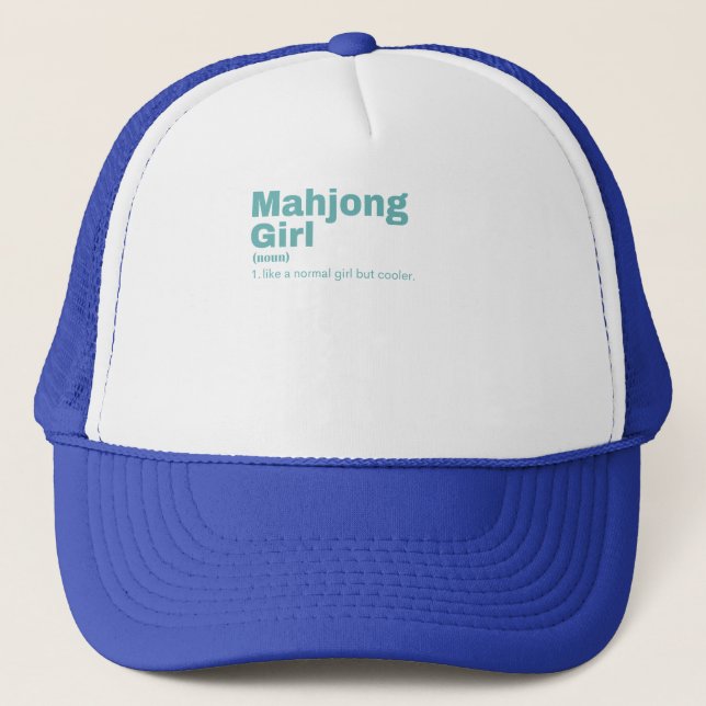  Girl - Mahjong Trucker Hat (Front)