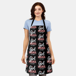 Girl Mama Est 2026 Pregnancy Reveal New Mom to Be  Apron
