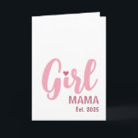 Girl Mama Est. Personalized Gift Card<br><div class="desc">Celebrate motherhood with this sweet “Girl Mama” design, personalized with a special year. Perfect for proud moms who cherish their journey into motherhood. A thoughtful keepsake for Mother’s Day, baby announcements, birthdays, or just because. Designed with soft pink tones for a warm and feminine feel, making it a lovely gift...</div>