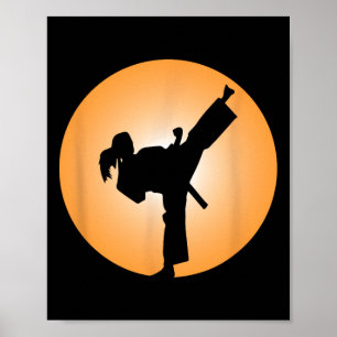 Girl Martial Arts T Shirt Poster