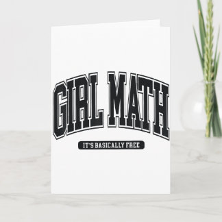 Girl Math University  Card