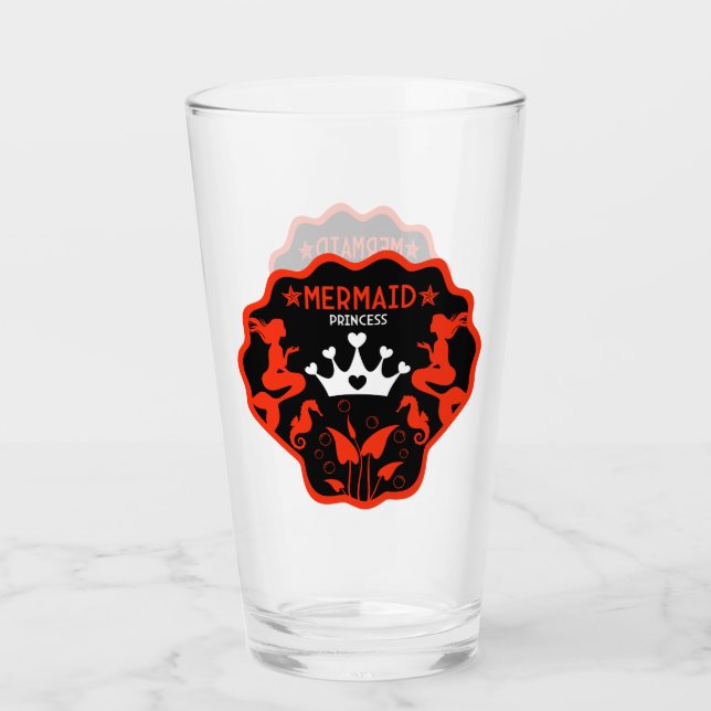  Girl Mermaid Princess Glass (Front)