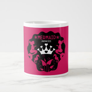 Girl Mermaid Princess Large Coffee Mug