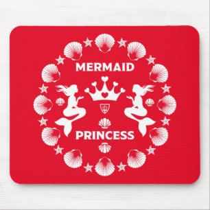 Girl Mermaid Princess Mouse Pad
