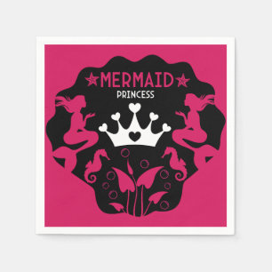  Girl Mermaid Princess Napkin