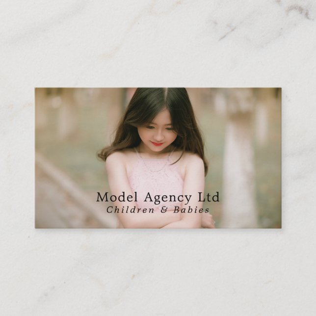 Girl Model, Fashion/Designer, Model/Agency Business Card (Front)