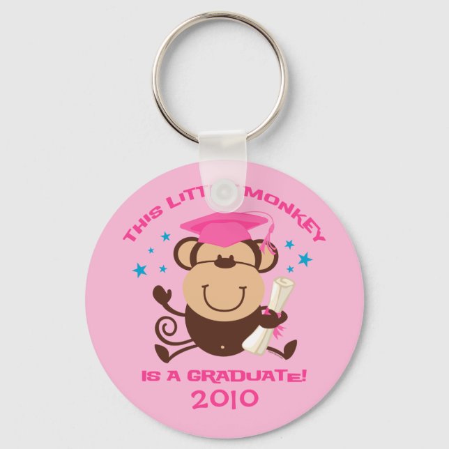Girl Monkey Graduate Key Ring (Front)