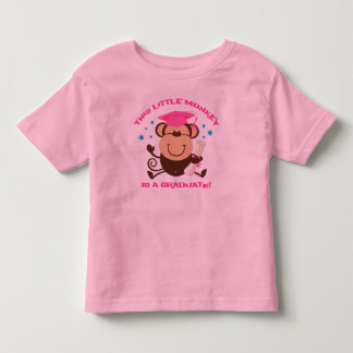 Girl Monkey Graduate Toddler T-Shirt