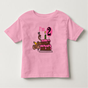 Girl Monkey I'm 2 Birthday Tshirts