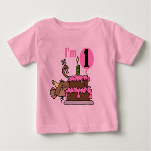 Girl Monkey I'm One Birthday Tshirts
