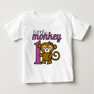 Girl Monkey is 1 Baby T-Shirt