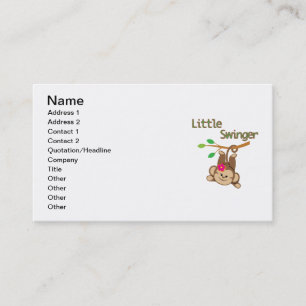 Girl Monkey Little Swinger Business Card