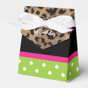 Girl Monkey Safari Chic Birthday Party Favour Boxe Box