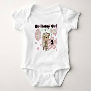 Girl Monkey With Gifts 2nd Birthday Tshirts