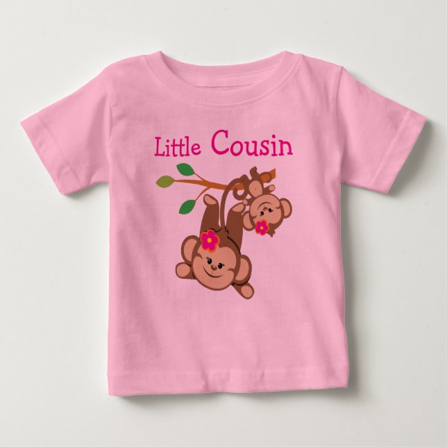 Girl Monkeys Little Cousin Baby T-Shirt (Front)