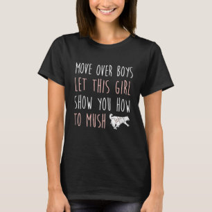 Girl Musher Women Sledding Huskies T-Shirt
